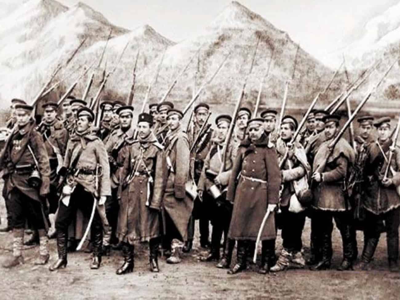 Fighters of the Russian-Turkish war in Kobleve. 