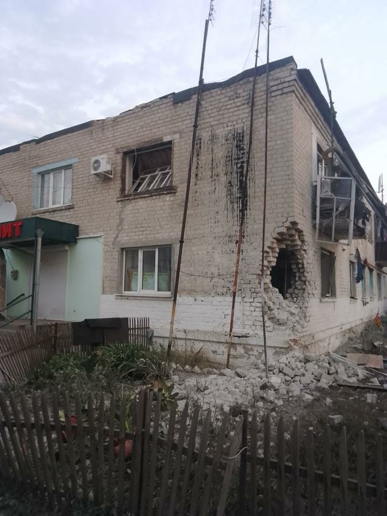 A destroyed residential building in the village of Yavirske. Photo provided by community’s local governance authorities