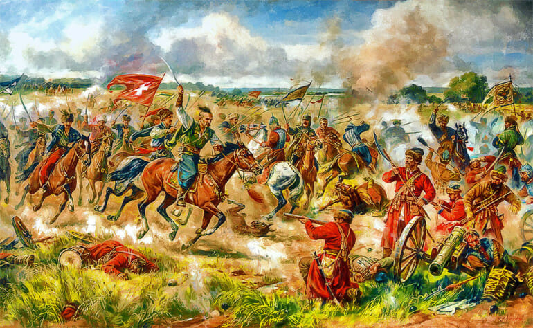 Battle of Konotop in 1659. Painting by Artur Orlyonov, 2010.