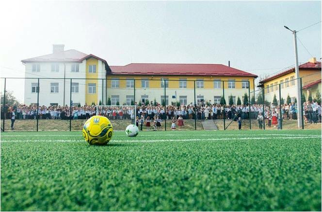 Football field with artificial turf near Lyceum No.2