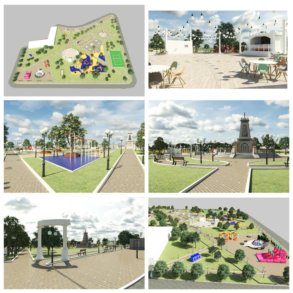 Reconstruction plan of the local park in Bolgrad. Photo provided by the community