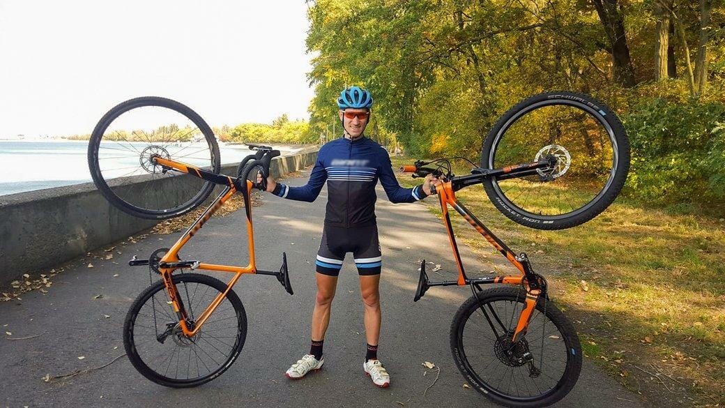 Anton Pustovit, multiple champion of Ukraine in cyclocross. 